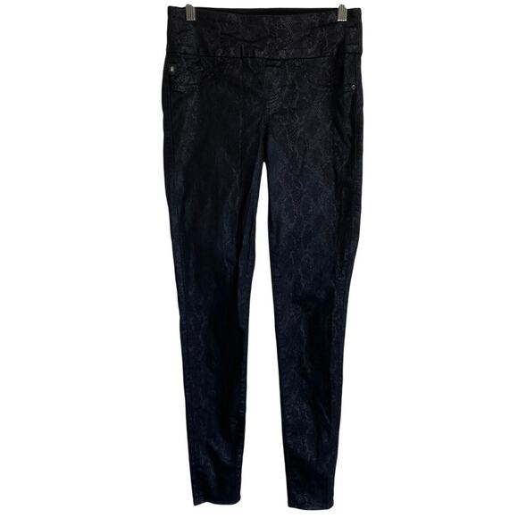 Rock & Republic Fever Denim RX Black Python Venomous Jeggings -2L - Picture 6 of 12